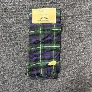 Ingles Buchan Wool Scarf Mens One Size‎ Lamont Tartan Plaid Made In Scotland